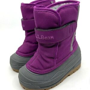 L.L. Bean Kids Purple and Gray Boots